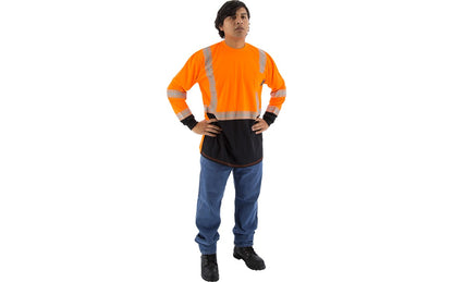 75-5257 Majestic Hi-Viz shirt with reflective Chainsaw Striping, ANSI 2 — 1 Each or 25 Each — FREE SHIPPING*