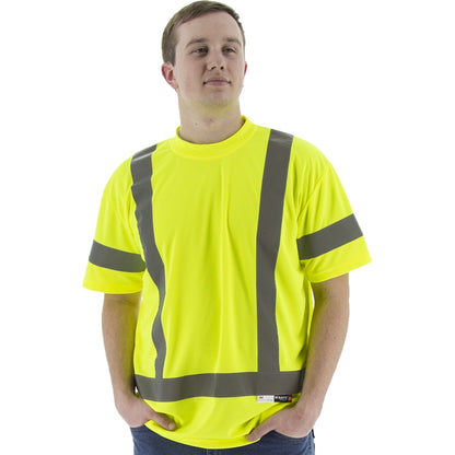 75-5304 Majestic Hi-Viz Short Sleeve Shirt, ANSI 3 — 1 Each or 25 Each — FREE SHIPPING*