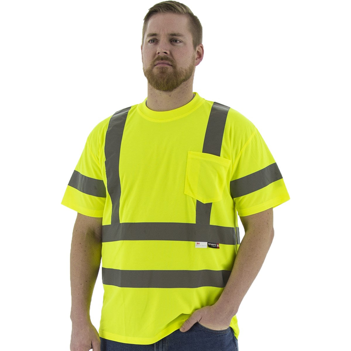 75-5306 Majestic Hi-Viz Short Sleeve Shirt, ANSI 3 — 1 Each or 25 Each — FREE SHIPPING*
