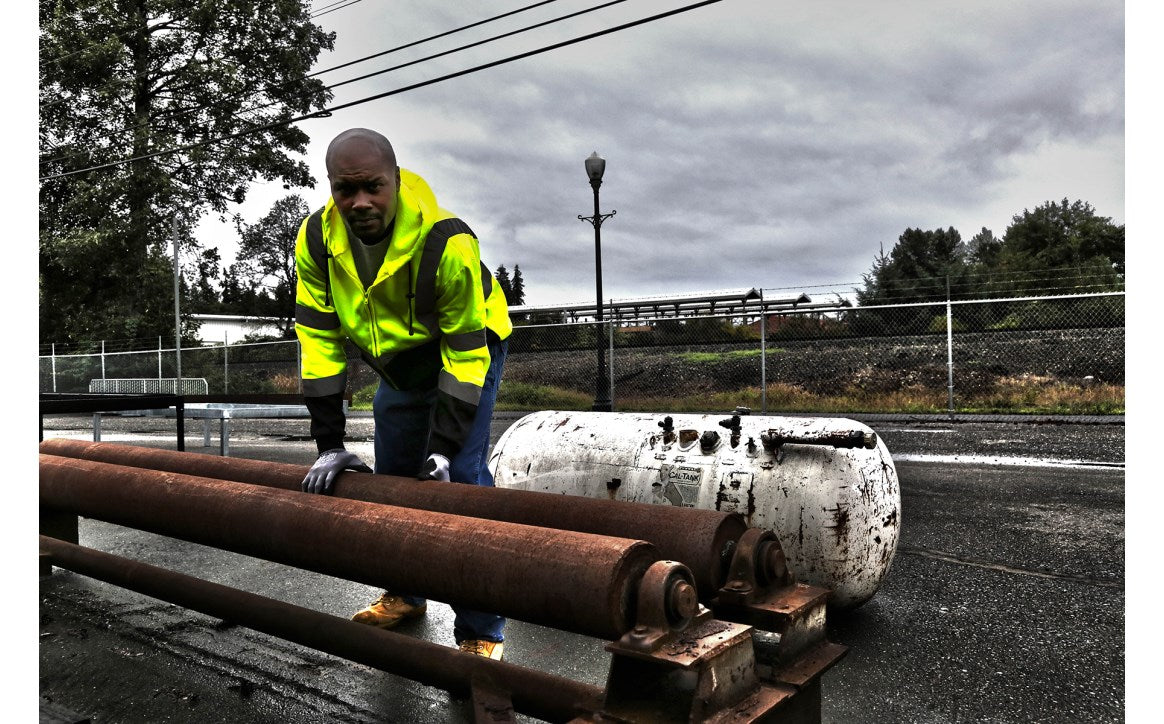 75-5326 Majestic Hi-Viz Hooded Sweatshirt with Zipper Closure, ANSI 3 — 1 Each or 10 Each — FREE SHIPPING*