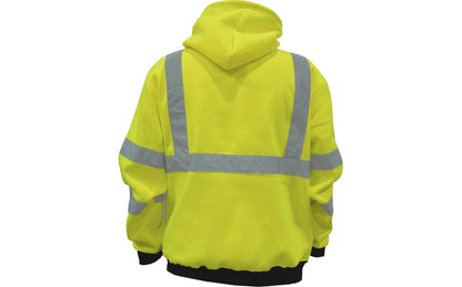 75-5327 Majestic Hi-Viz Hooded Pullover Sweatshirt, ANSI 3 — 1 Each or 10 Each — FREE SHIPPING*