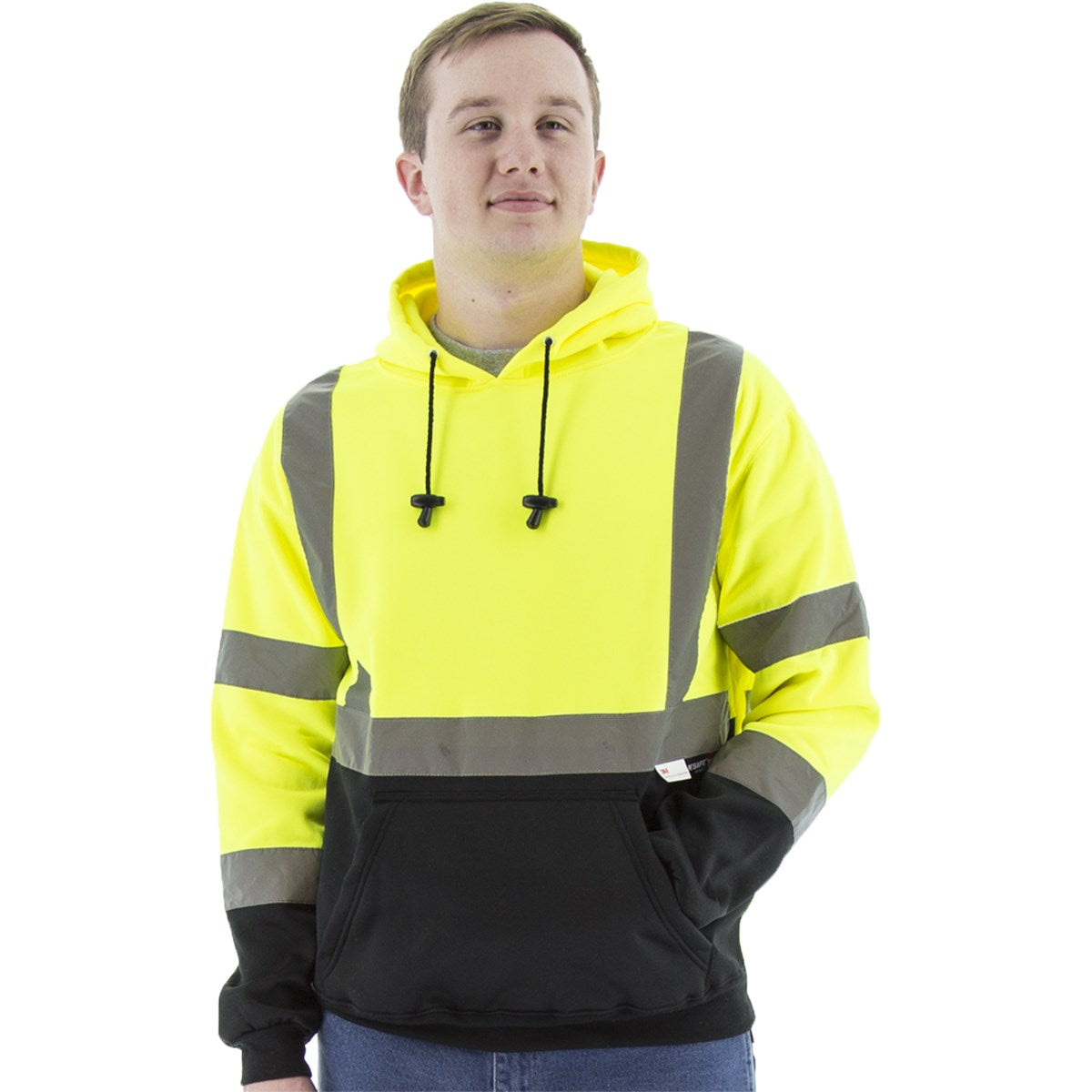 75-5328 Majestic Hi-Viz Hooded Pullover Sweatshirt, ANSI 3 — 1 Each or 10 Each — FREE SHIPPING*