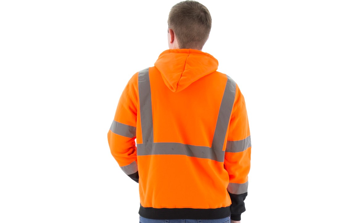 75-5327 Majestic Hi-Viz Hooded Pullover Sweatshirt, ANSI 3 — 1 Each or 10 Each — FREE SHIPPING*