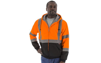75-5332 Majestic Hi-Viz Hooded Sweatshirt with TEFLON®, ANSI 3 — 1 Each or 10 Each — FREE SHIPPING*
