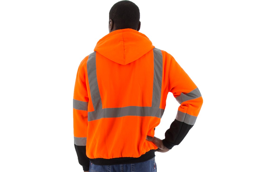 75-5331 Majestic Hi-Viz Hooded Sweatshirt with TEFLON®, ANSI 3 — 1 Each or 10 Each — FREE SHIPPING*