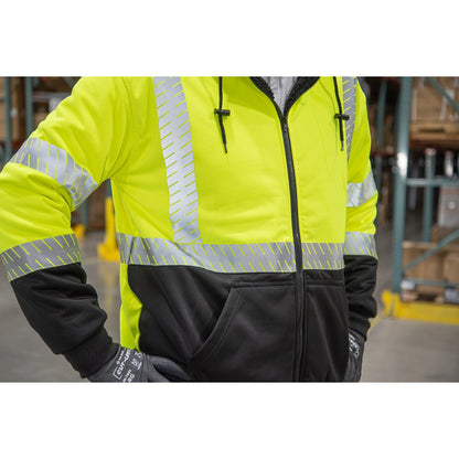 75-5337 Majestic Hi-Viz Yellow, High Pile Fleece Jacket, ANSI 3, R — 1 Each or 10 Each — FREE SHIPPING*