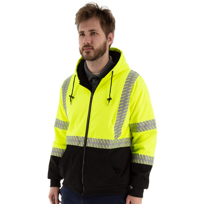75-5337 Majestic Hi-Viz Yellow, High Pile Fleece Jacket, ANSI 3, R — 1 Each or 10 Each — FREE SHIPPING*