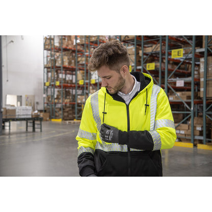 75-5337 Majestic Hi-Viz Yellow, High Pile Fleece Jacket, ANSI 3, R — 1 Each or 10 Each — FREE SHIPPING*