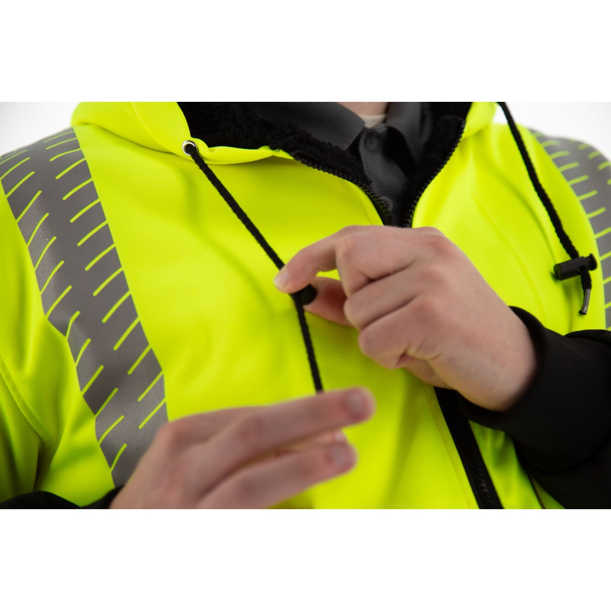 75-5337 Majestic Hi-Viz Yellow, High Pile Fleece Jacket, ANSI 3, R — 1 Each or 10 Each — FREE SHIPPING*