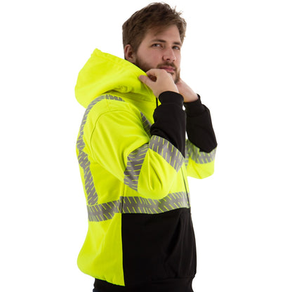 75-5337 Majestic Hi-Viz Yellow, High Pile Fleece Jacket, ANSI 3, R — 1 Each or 10 Each — FREE SHIPPING*