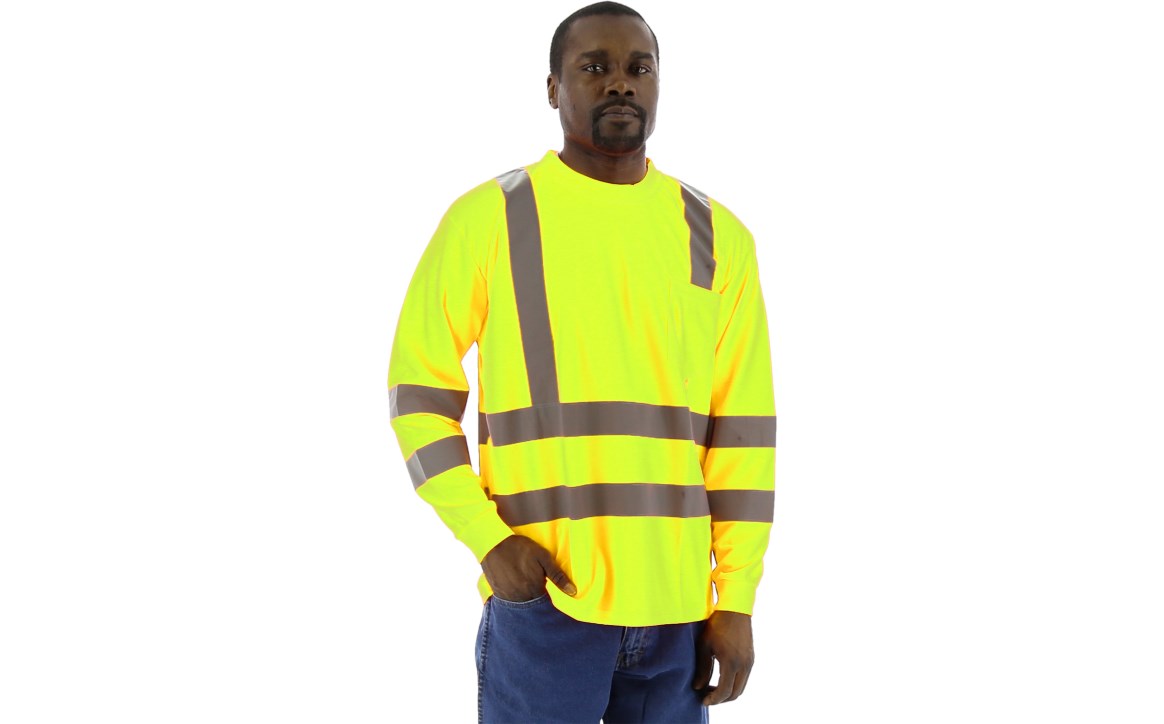 75-5356 Majestic Hi-Viz Long Sleeve Shirt, ANSI 3 — 1 Each or 25 Each — FREE SHIPPING*