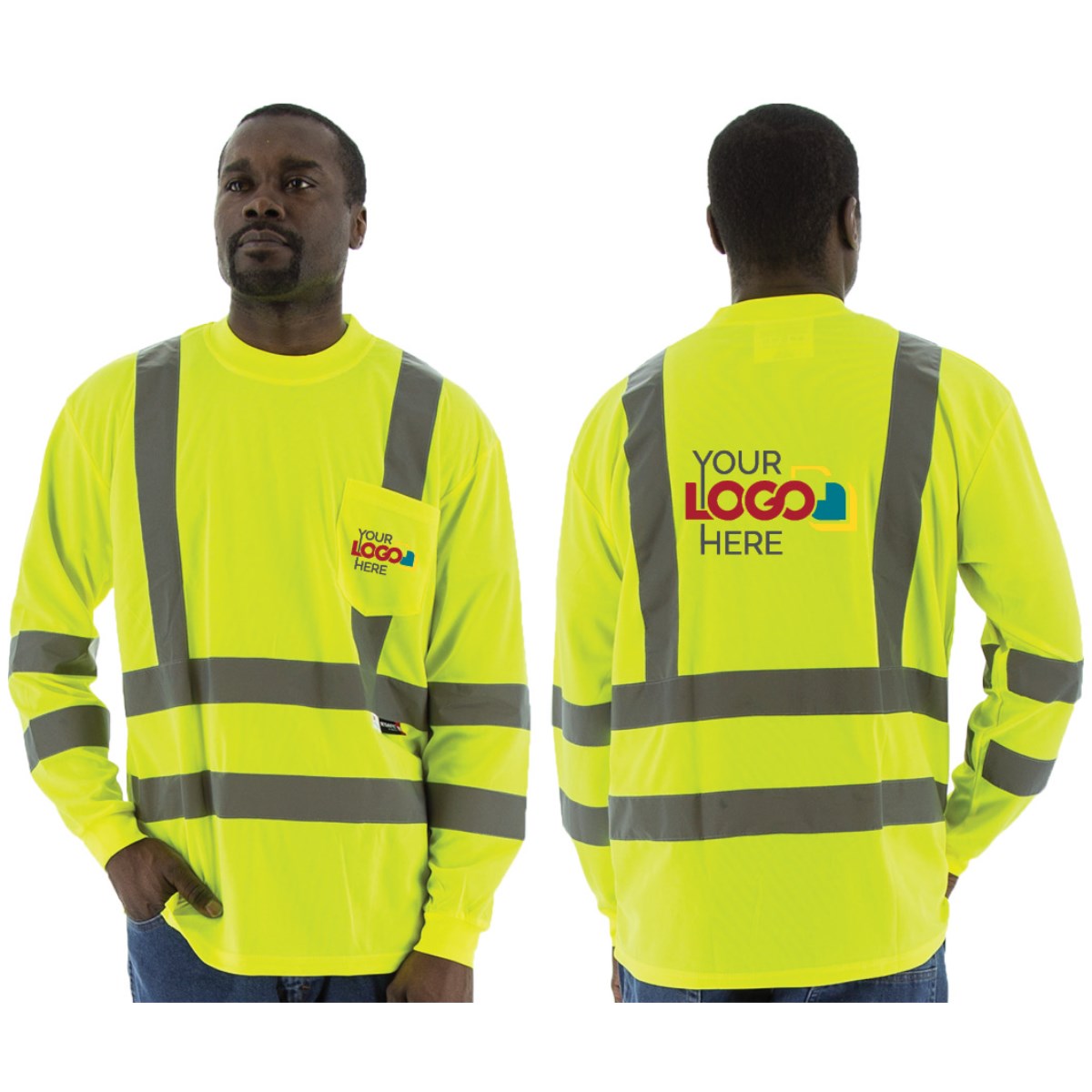 75-5355 Majestic Hi-Viz Long Sleeve Shirt, ANSI 3 — 1 Each or 25 Each — FREE SHIPPING*