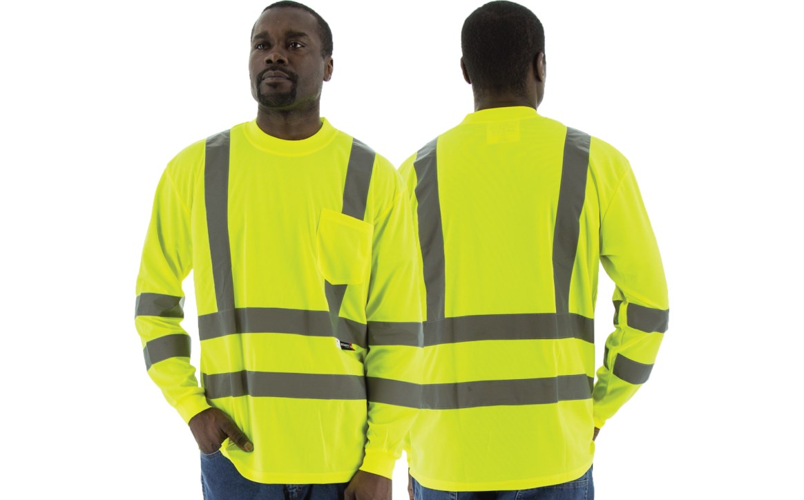 75-5356 Majestic Hi-Viz Long Sleeve Shirt, ANSI 3 — 1 Each or 25 Each — FREE SHIPPING*