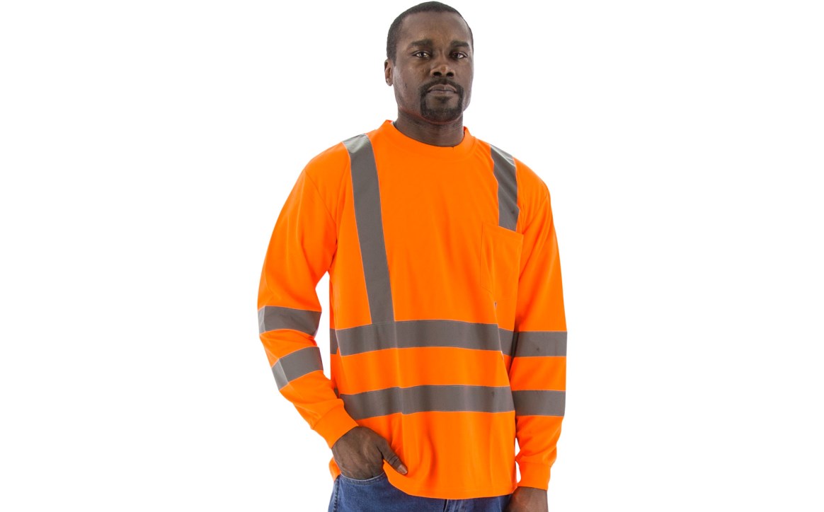 75-5355 Majestic Hi-Viz Long Sleeve Shirt, ANSI 3 — 1 Each or 25 Each — FREE SHIPPING*