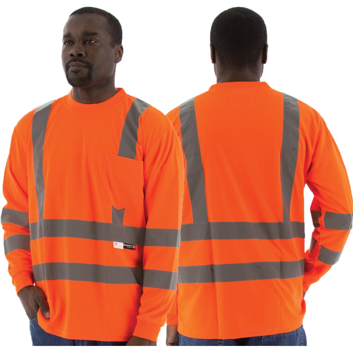 75-5355 Majestic Hi-Viz Long Sleeve Shirt, ANSI 3 — 1 Each or 25 Each — FREE SHIPPING*