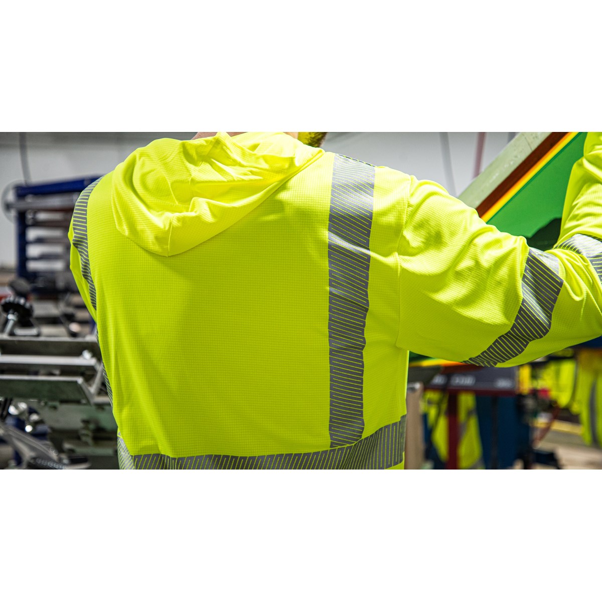 75-5359 Majestic Hi-Viz Yellow Hooded Long Sleeve Shirt, ANSI 3, R — 1 Each or 25 Each — FREE SHIPPING*