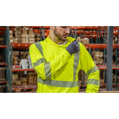 75-5359 Majestic Hi-Viz Yellow Hooded Long Sleeve Shirt, ANSI 3, R — 1 Each or 25 Each — FREE SHIPPING*