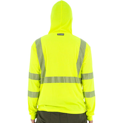 75-5359 Majestic Hi-Viz Yellow Hooded Long Sleeve Shirt, ANSI 3, R — 1 Each or 25 Each — FREE SHIPPING*