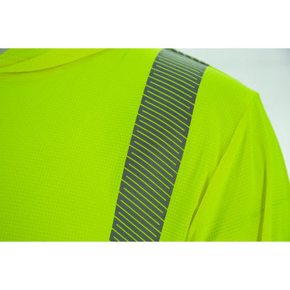 75-5359 Majestic Hi-Viz Yellow Hooded Long Sleeve Shirt, ANSI 3, R — 1 Each or 25 Each — FREE SHIPPING*