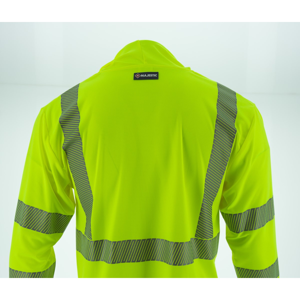 75-5359 Majestic Hi-Viz Yellow Hooded Long Sleeve Shirt, ANSI 3, R — 1 Each or 25 Each — FREE SHIPPING*