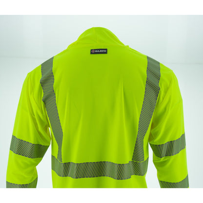 75-5359 Majestic Hi-Viz Yellow Hooded Long Sleeve Shirt, ANSI 3, R — 1 Each or 25 Each — FREE SHIPPING*