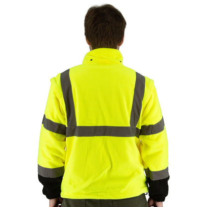 75-1383 Majestic Hi-Viz 8-in-1 Waterproof Jacket w Hi-Viz Liner, ANSI 3 — 1 Each or 10 Each — FREE SHIPPING*