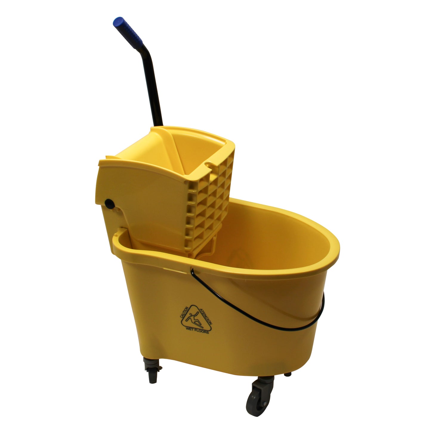 PPSPWMB-Y Performance Plus™ Side Press Wringer & Mop Bucket Combo w/Bumpers, 36 qt, Yellow - 1 each