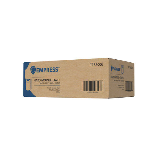 RT 88006 Empress® 8" Universal Hard Wound Roll Towel, White, 800'/rl - 6/cs