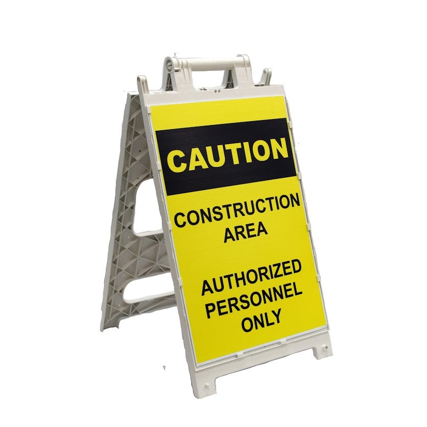 CORTINA 24 x 36 Fold Flat Plastx FF HD Barricade with Sign, Choose Your Sign