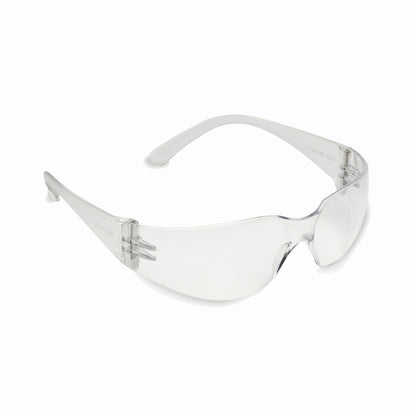 Cordova Bulldog™ Safety Glasses, Single Wrap-Around Scratch-Resistant Lens, Frosted Clear Frame, Choose Clear OR Clear/Anti-Fog Lens