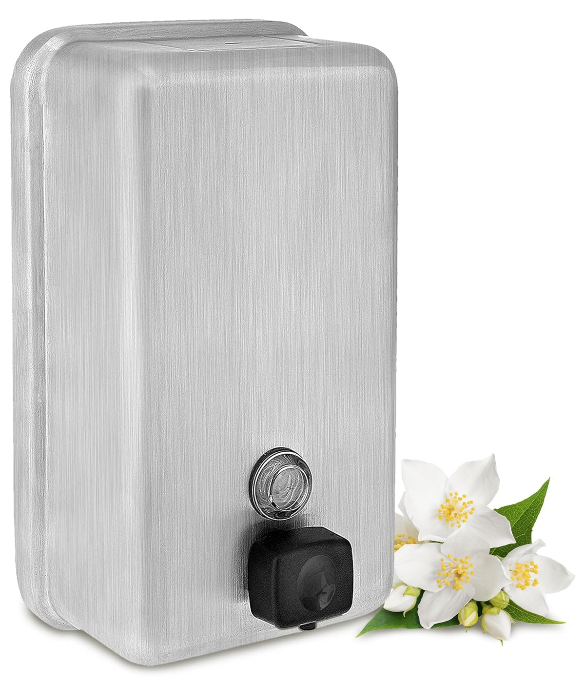 1200 ml Stainless Steel Vertical Bulk Refillable Surface-Mounted LIQUID or LOTION Soap Dispenser, 40 oz Capacity, Manual Operation — FREE SHIPPING*