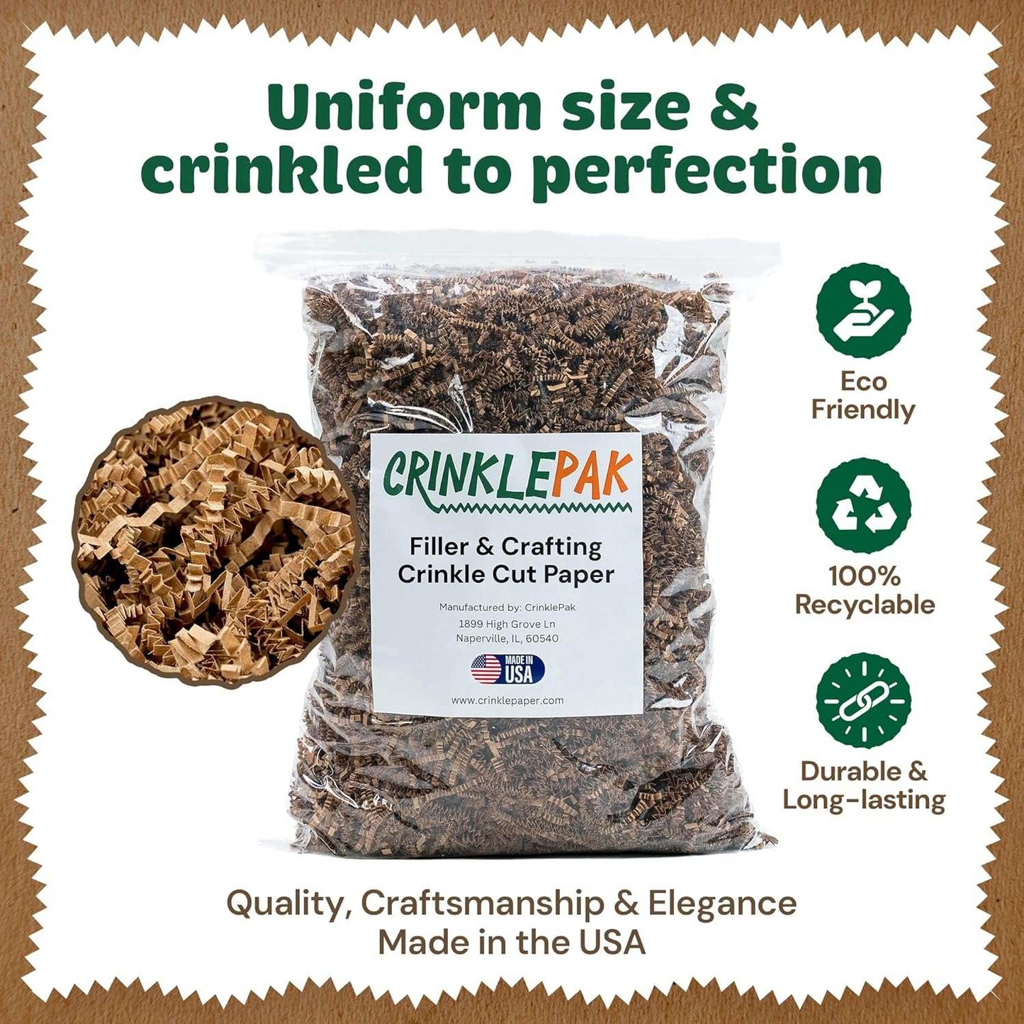 40 LB Kraft Crinkle Paper Filler