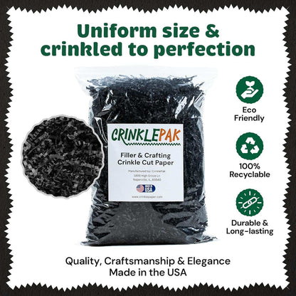 10LB Black Crinkle Paper