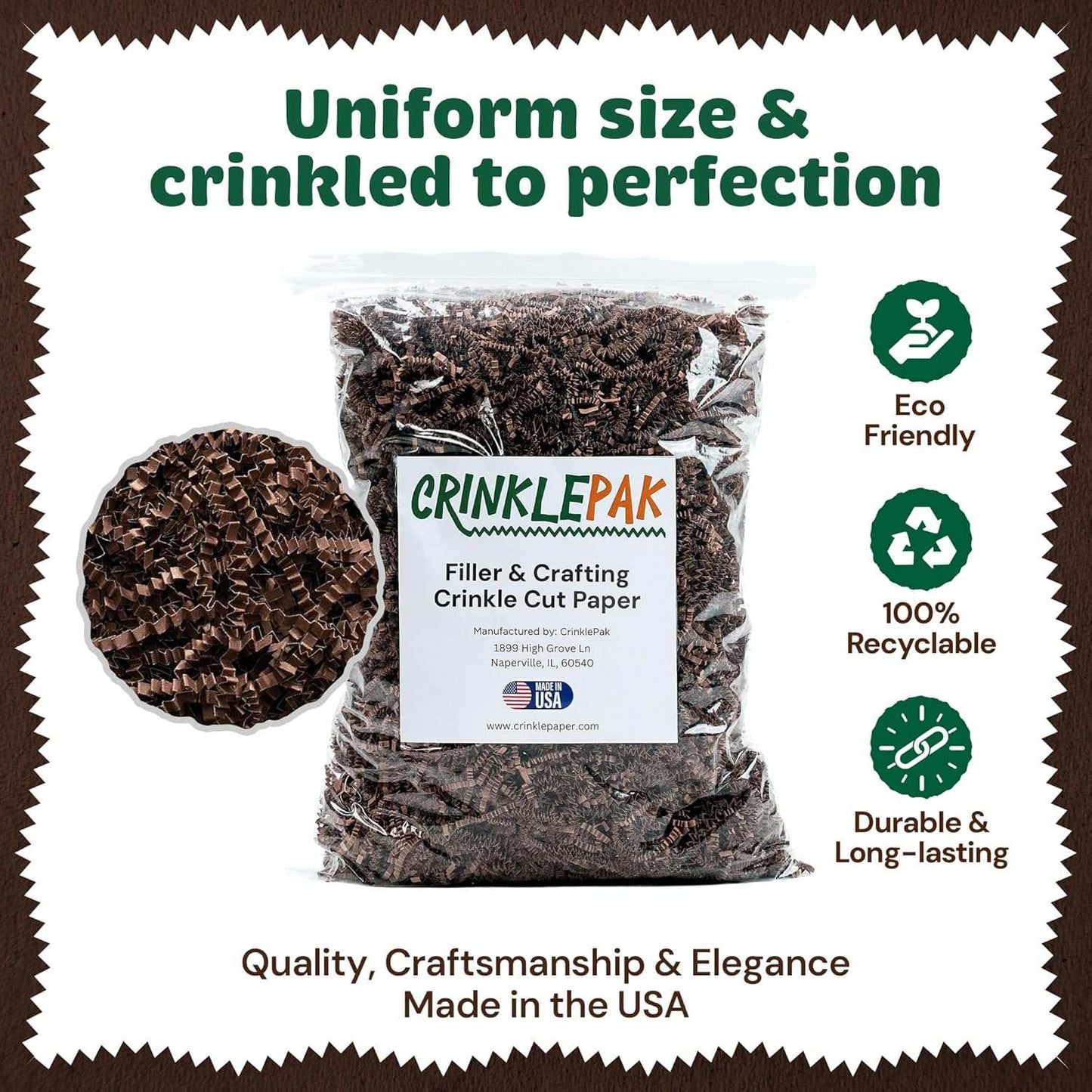 10LB Chocolate Crinkle Paper