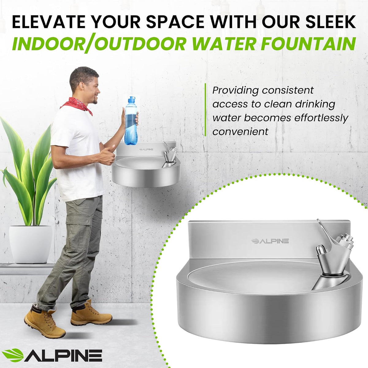 Wall Mounted Indoor/Outdoor Water Fountain — FREE SHIPPING*