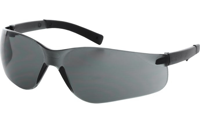 Safety Glasses, Single Wrap-Around Scratch-Resistant Lens, Flexible Rubber Temples — CHOOSE Clear, Smoke, Indoor/Outdoor, or Blue Mirror Lens  — FREE SHIPPING*