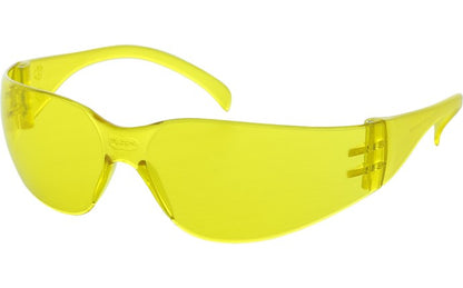 Safety Glasses, Single Wrap-Around Scratch-Resistant Polycarbonate Lens — CHOOSE Clear, Smoke, Indoor/Outdoor, or Amber Lens — FREE SHIPPING*