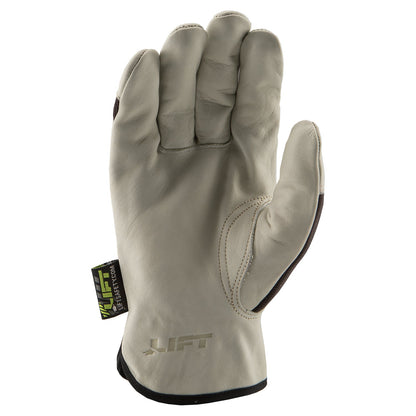 LIFT Safety 8 SECONDS Leather Glove (dexterity, tactility, superior abrasion resistance) - Dual Tone