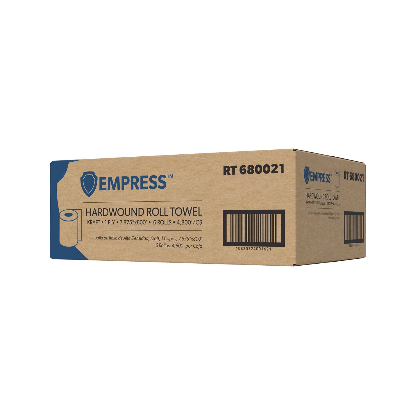 Empress® Universal Hard Wound Roll Towel, Natural Kraft, 800'/rl - 6/cs