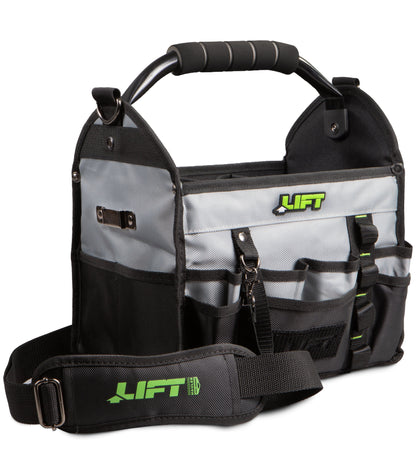 LIFT Safety LIFT HAULER PRO-SERIES Open Top Tool Bag (waterproof base, ballistic shell, glove-friendly zippers)