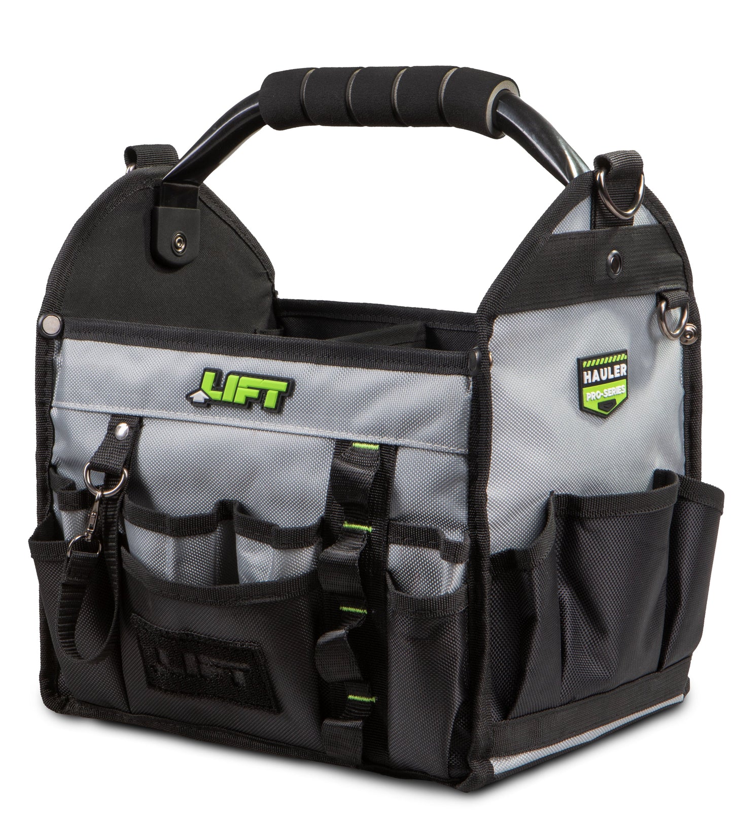 LIFT Safety LIFT HAULER PRO-SERIES Open Top Tool Bag (waterproof base, ballistic shell, glove-friendly zippers)
