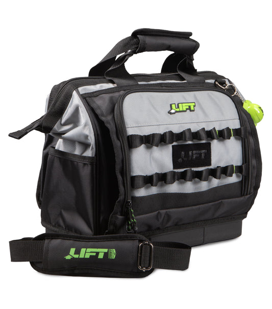 LIFT Safety LIFT HAULER PRO-SERIES Technician Tool Bag (waterproof base, ballistic shell, glove-friendly zippers)