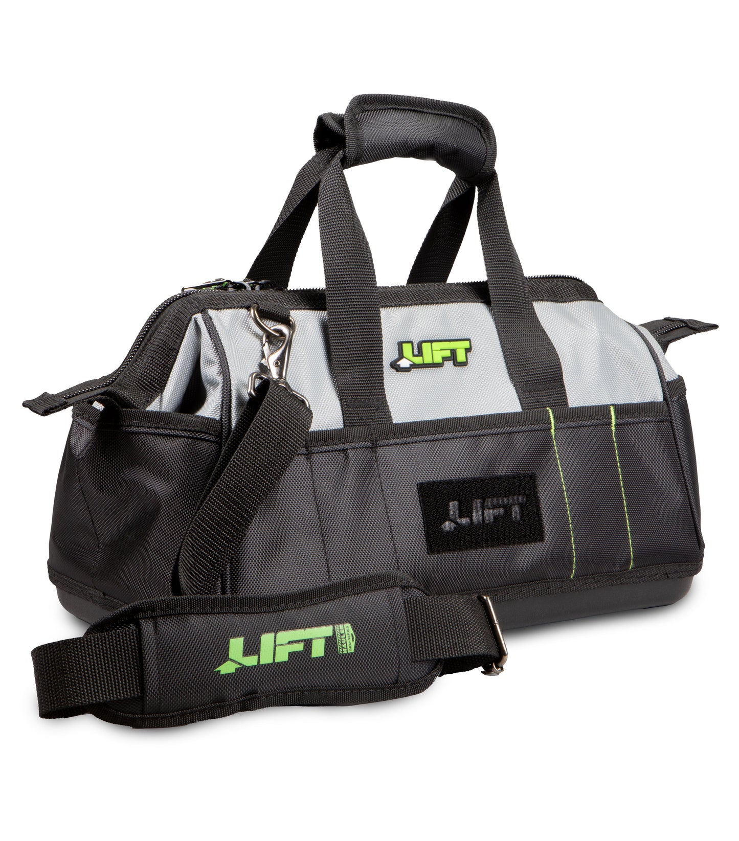 LIFT Safety LIFT HAULER PRO-SERIES Wide Open Tool Bag (waterproof base, ballistic shell, glove-friendly zippers)