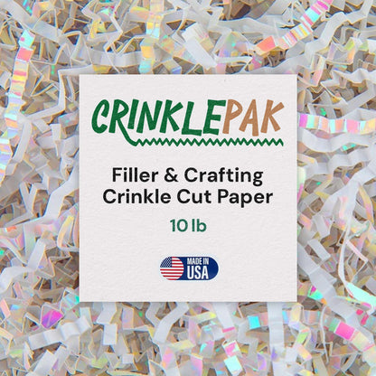 10lb White Iridescent Crinkle Paper