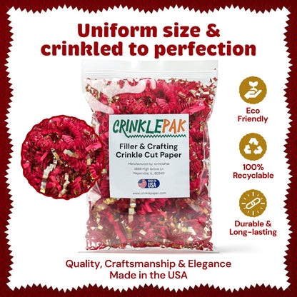 10lb Red Gold Metallic Crinkle Paper