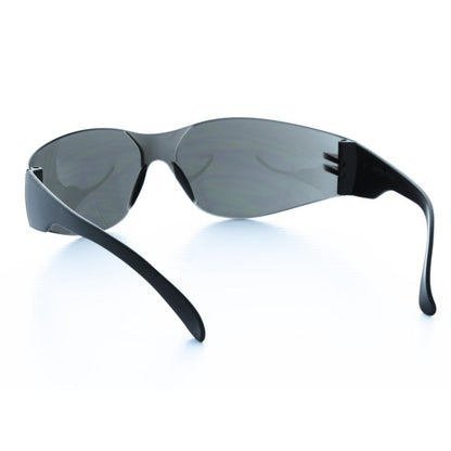 Cordova Bulldog™ Safety Glasses, Single Wrap-Around Scratch-Resistant Lens, Black Frame, Choose Gray OR Gray/Anti-Fog Lens