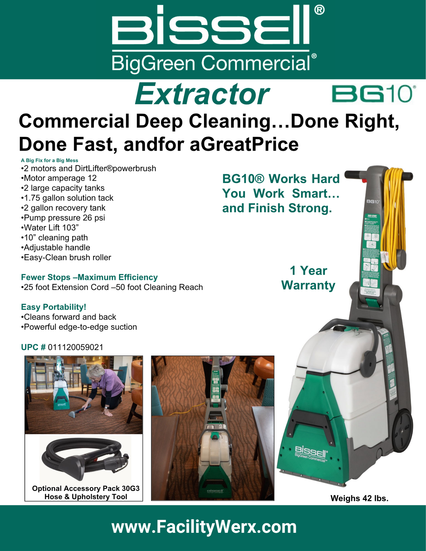 BG10 Bissell Commercial Carpet Shampooer / Extractor — FREE SHIPPING*