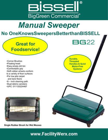 Bissell Commercial Manual Sweeper — Select from 4 Models — FREE SHIPPING*