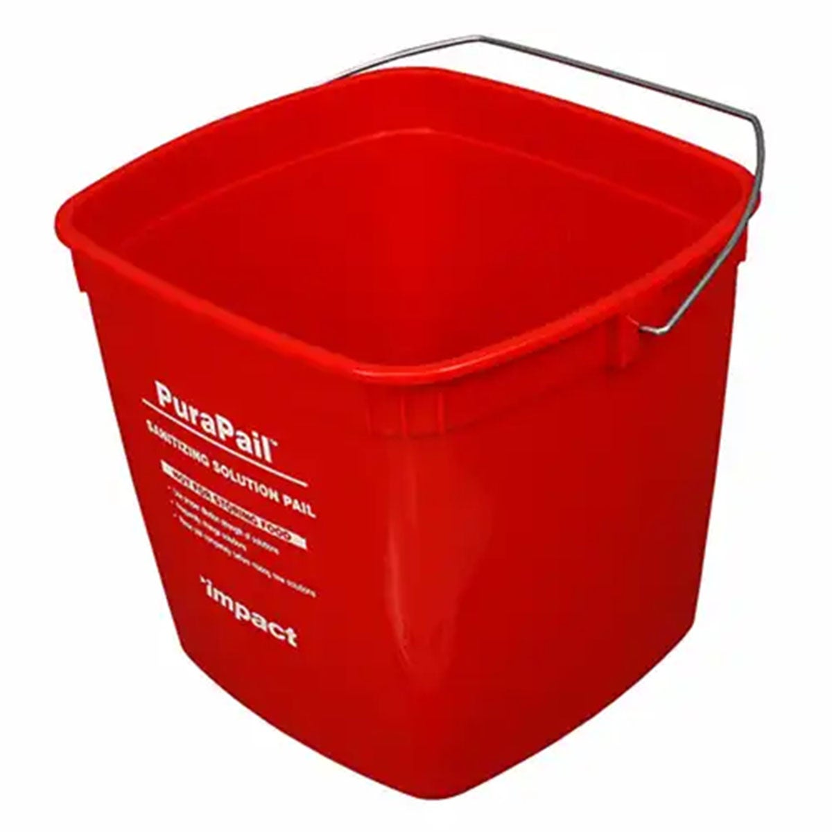 Utility PuraPail Bucket, Sanitizer Solution Pail, Red, 6 Quart - 1/ea