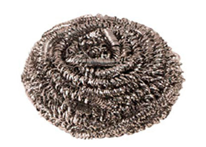 Performance Plus™ Stainless Steel Scrubber, 50g, Individually Wrapped, Silver, 12/pk - 6 pk/cs